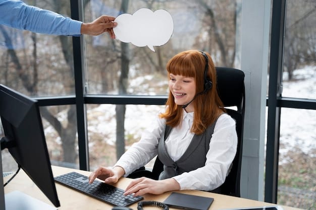 A manager conducts a one-on-one virtual check-in with a remote employee, focusing on goals and providing support.