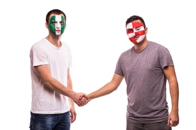 A split-screen image showing two different cultural customs for greeting - on one side, a traditional bow in a Japanese setting, and on the other, a handshake in a Western business environment, highlighting the diversity in cultural greetings.