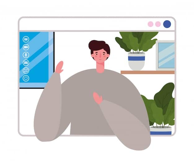 A screenshot of a virtual meeting participant sharing their screen, showcasing a visually engaging slide presentation with charts and key data points highlighted. The attendee is actively speaking, and the slide content is clear and concise, designed for easy online viewing.