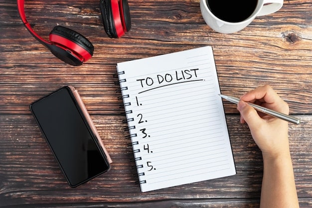 A person confidently crossing off a task on a to-do list, symbolizing accomplishment and productivity.