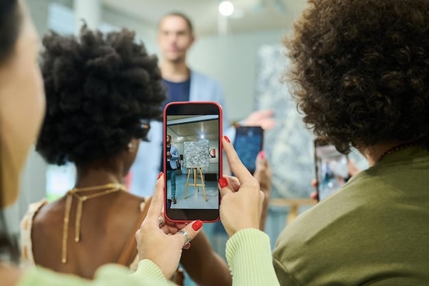 A person holding a smartphone, displaying a social media networking app. The focus is on the connection and communication facilitated by technology in building professional relationships.